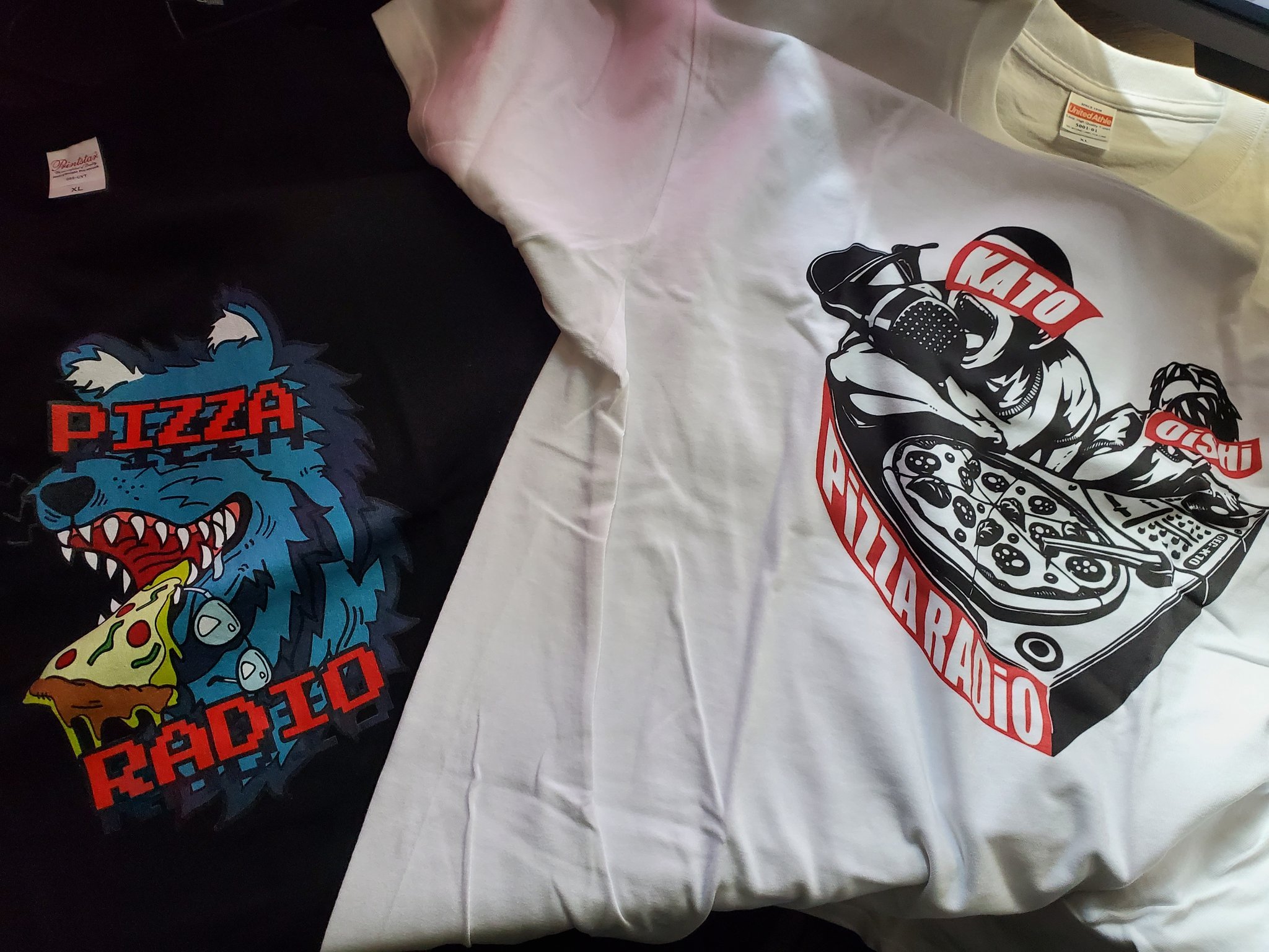 ブティック XL オーイシマサヨシ 加藤純一 ピザラジオ tシャツ