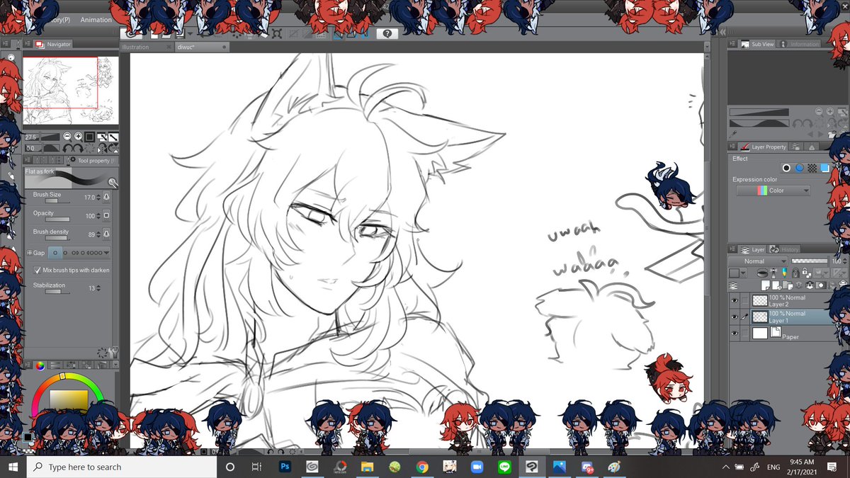 {{slowly dying}} on Twitter "The kaeya shimeji is out??? O.O…