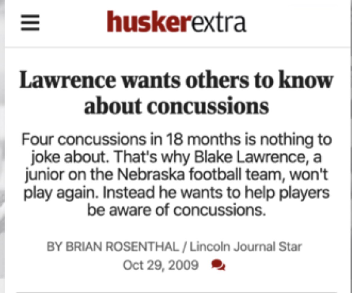 All was going well — until midway through my the season... I suffered my fourth concussion in a little over a year. I was forgetting people’s names, the playbook, where I was. It was scary. To protect my longterm health, I hung up the cleats.
