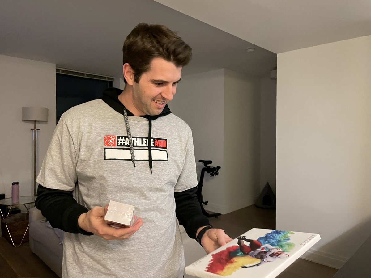 Fast forward 12 years and I open an unexpected delivery from Panini. Inside is a stack of trading cards. I see the Huskers logo on one side. I flip them over and see...ME. It’s MY card. My first trading card.