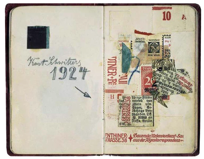Кurt Schwitters – notebook for Nina Kandinsky – 1924 