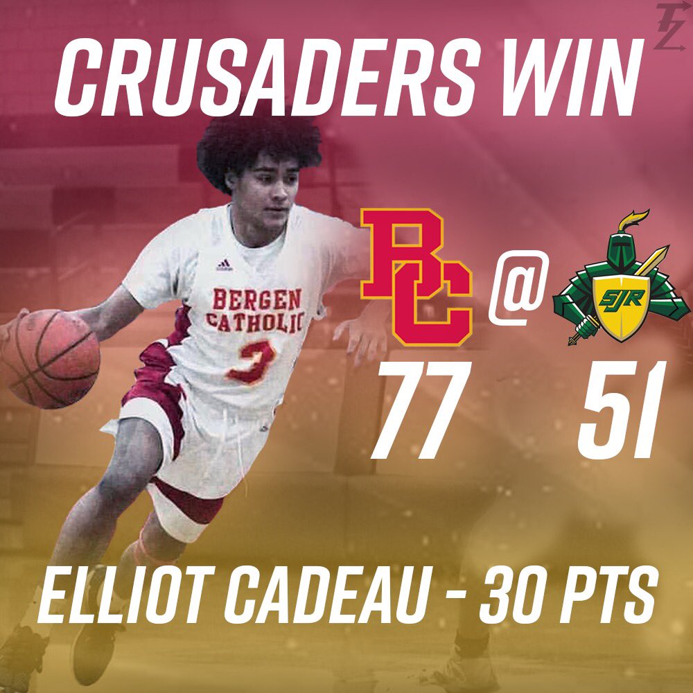 Bergen Catholic Basketball (@bccrusaderhoops) on Twitter photo 5-0! Great win against St. Joseph’s Regional! Shoutout to Elliot Cadeau (<a href="/ElliotCadeau/">Elliot Cadeau</a>) for the 30 piece!
#DeusVult #BChoops #NorthJerseyBasketball 5-0! Great win against St. Joseph’s Regional! Shoutout to Elliot Cadeau (<a href="/ElliotCadeau/">Elliot Cadeau</a>) for the 30 piece!
#DeusVult #BChoops #NorthJerseyBasketball