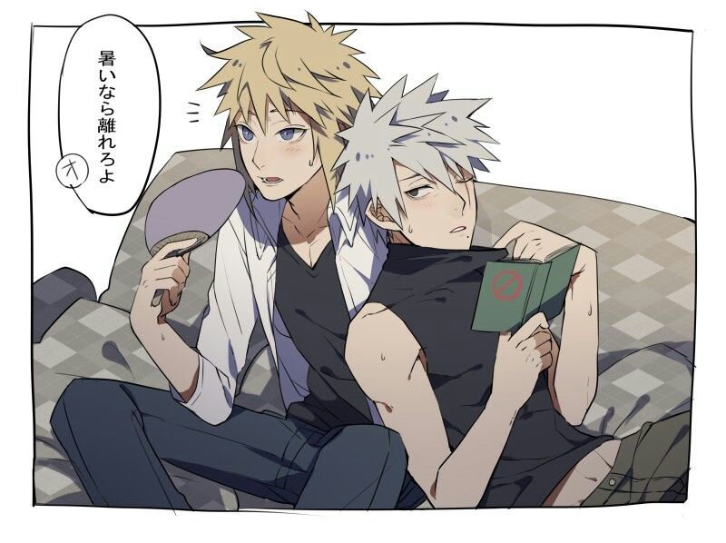 ZHiuga's tweet image. Minato x Kakashi  🔥♥️😁