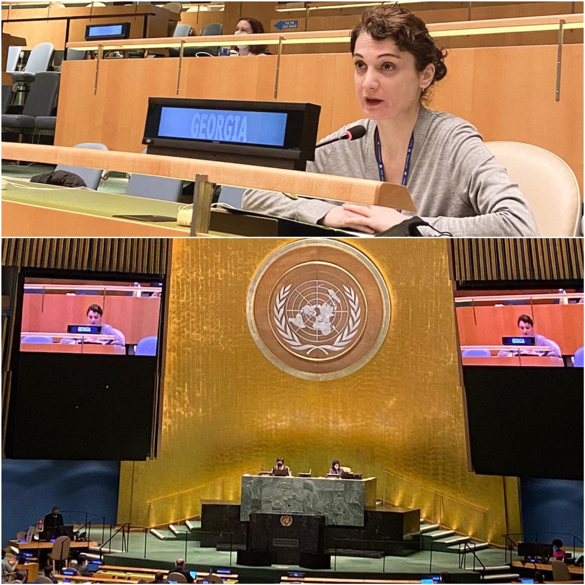 #Georgia's🇬🇪 Deputy Perm.Rep @eleneagladze at IGN on #SecurityCouncilReform on increase of #UNSC in both categories;
#Veto right to be reformed & restricted when:
▶️UNSC decision aims to prevent mass atrocities;
▶️UNSC Perm.Member is party to Conflict, as per Art.27 #UNCharter
