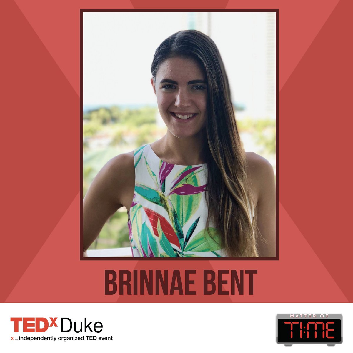 4 DAYS UNTIL TEDxDuke 2021! Get your free tickets at tinyurl.com/tedxduketickets. Each device requires its own ticket.

Our next speaker is Brinnae Bent!

Full Bio: facebook.com/tedxduke