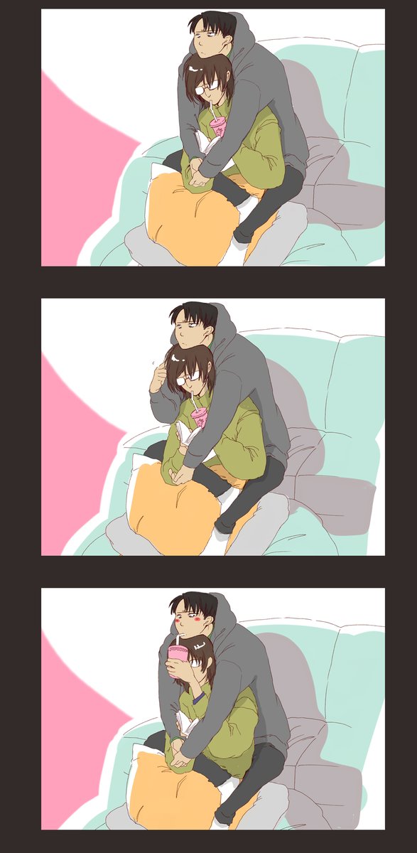 スズ 付き合ってない二人が休日をだらだら過ごす話 の落書き ソファが好き