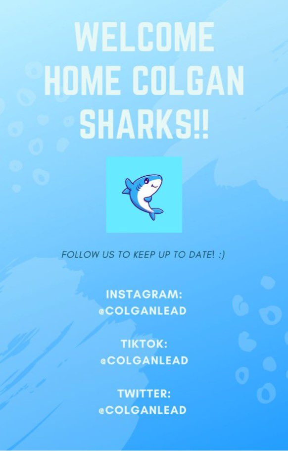 Make sure you follow and share our Leadership programs socials for all the info on coming back into Colgan for hybrid learning!🦈