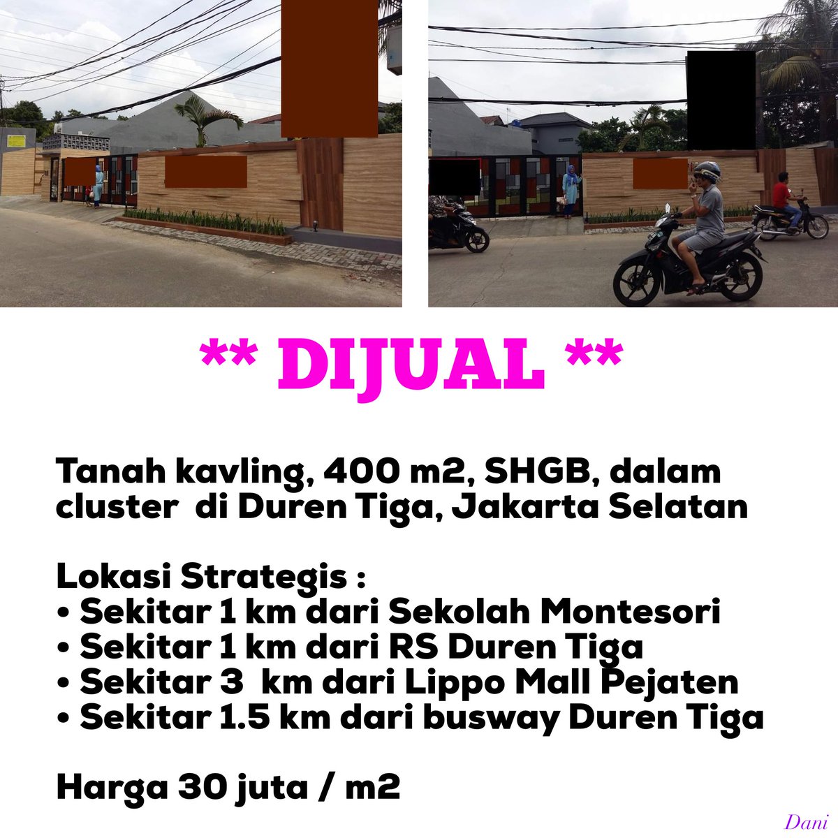 febifitrianti's tweet photo. #dijualtanah #tanahkavling #investasi #investor #tanahsijual #property #properti #realestates #tanahdijakartaselatan #durentiga #pancoran https://t.co/ORrcVwHFkm