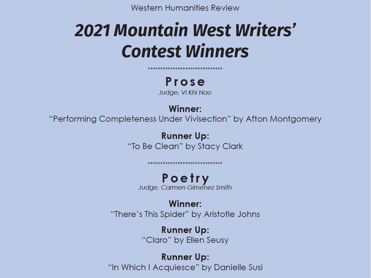 WH_Review's tweet image. Congratulations to our 2021 contest winners and runners-up! Watch for these winning pieces in our winter/spring issue!