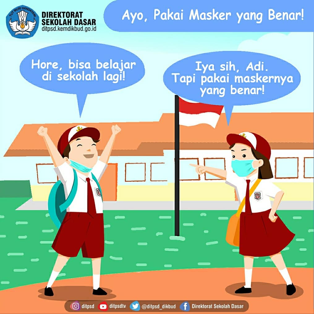 Direktorat Sekolah Dasar On Twitter Halo SahabatSekolahDasar Xd83dxde09 Salah Satu Dari Tiga Protokol Kesehatan Utama