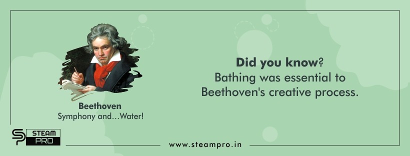 SteamPro6's tweet image. Beethoven reportedly liked to stand at his bathroom and pour pitchers of water on himself, bellowing up and down the scale, humming loudly to himself.

#beethoven #symphony #water #bathing #essentials #steambath #steampro #healthylifestyle #healthandwellness #relaxation #fitness