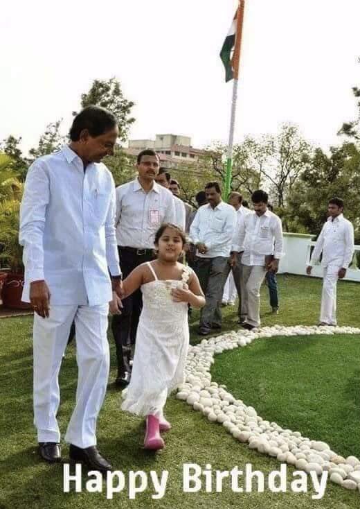 KTRBRS's tweet photo. To a warrior who fought against all odds to make Telangana state a reality 

To a leader who was an awe inspiring agitator &amp; now a fabulous administrator 

To a living legend who epitomises the word Visionary

To a man I am privileged to call my Father, #HappyBirthdayKCR Garu 🙏 https://t.co/6ILyW4rHy9