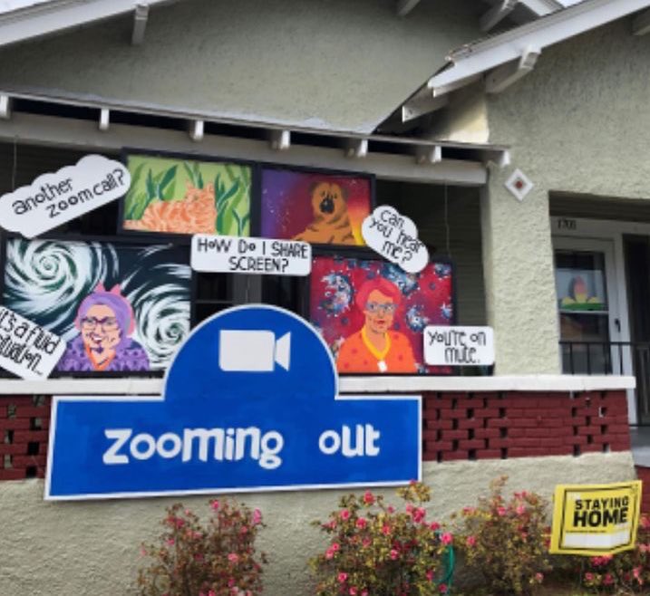 Some New Orleans  #YardiGras floats to remind y'all to wear a mask & stay home as much as possible during the COVID-19 pandemic so we can all enjoy Mardi Gras next year please 