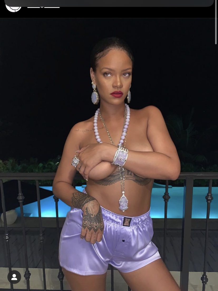 827px x 1104px - Rihanna Topless Instagram Photo Backlash