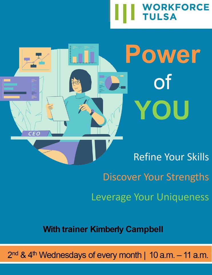 GrnCntryWorks's tweet photo. β‘ Refine your skills and discover your strengths with our free virtual workshop TODAY 10am-11am
π± Click the link to join https://t.co/Ezpu1k9OWp
#WorkforceTulsa #FreeWorkshop #Virtual #PowerOfYouth https://t.co/M4i1lF1Add