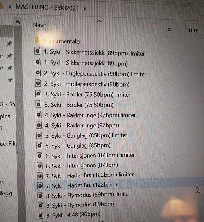 andersgusdal's tweet image. Album sendt til mastering! Det er digg