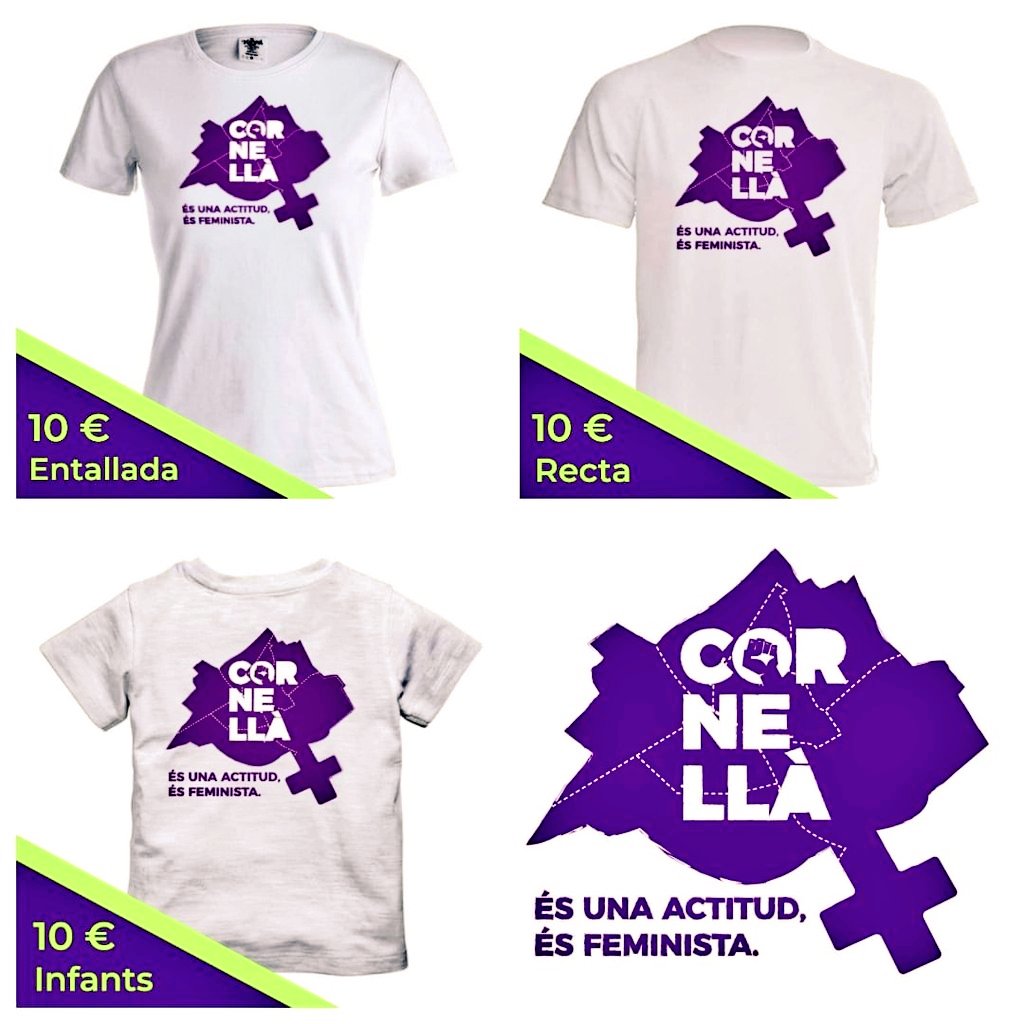CornellaActitud's tweet photo. TACHÁN! ✨

📢 Samarretes #actitudfeminista disponibles en model entallat, recte i d'infants. 
🔜 Demà publicarem formulari de reserves, estigueu molt atents/es! 

🟣 L'objectiu d'aquesta #campanyaexpress és promoure els drets, la participació i l'empoderament de les dones. ⬇️ https://t.co/2YWa6NRRoG