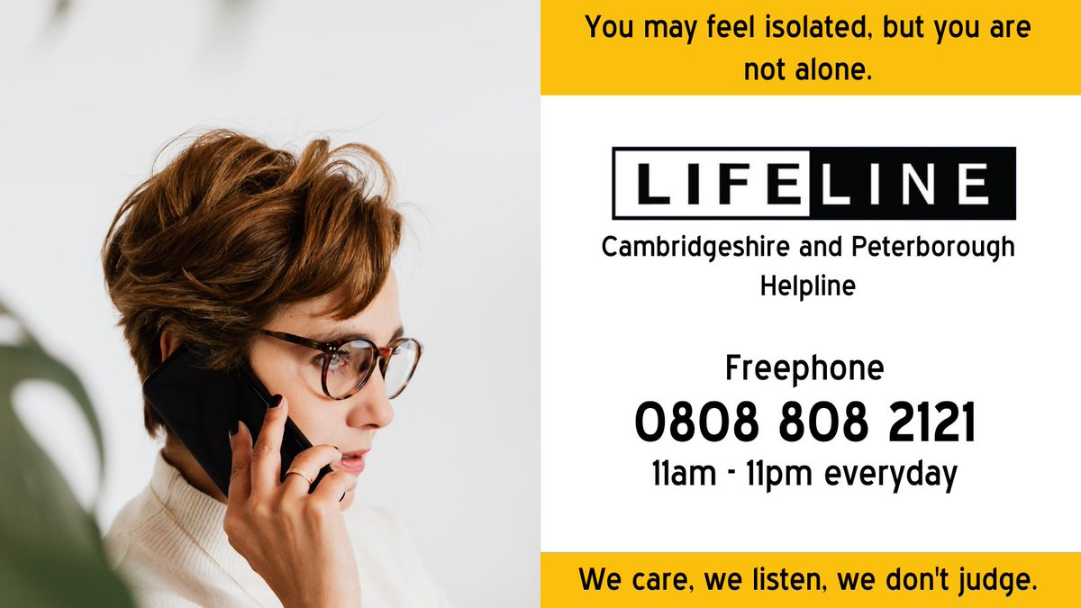 Would it help to talk to someone anonymously?  If you are feeling anxious or depressed, a member of Lifeline’s team is just a phone call away. The line is available every day from 11am-11pm on 0808 808 2121. Find out more at: lifecraft.org.uk/our-services/l…