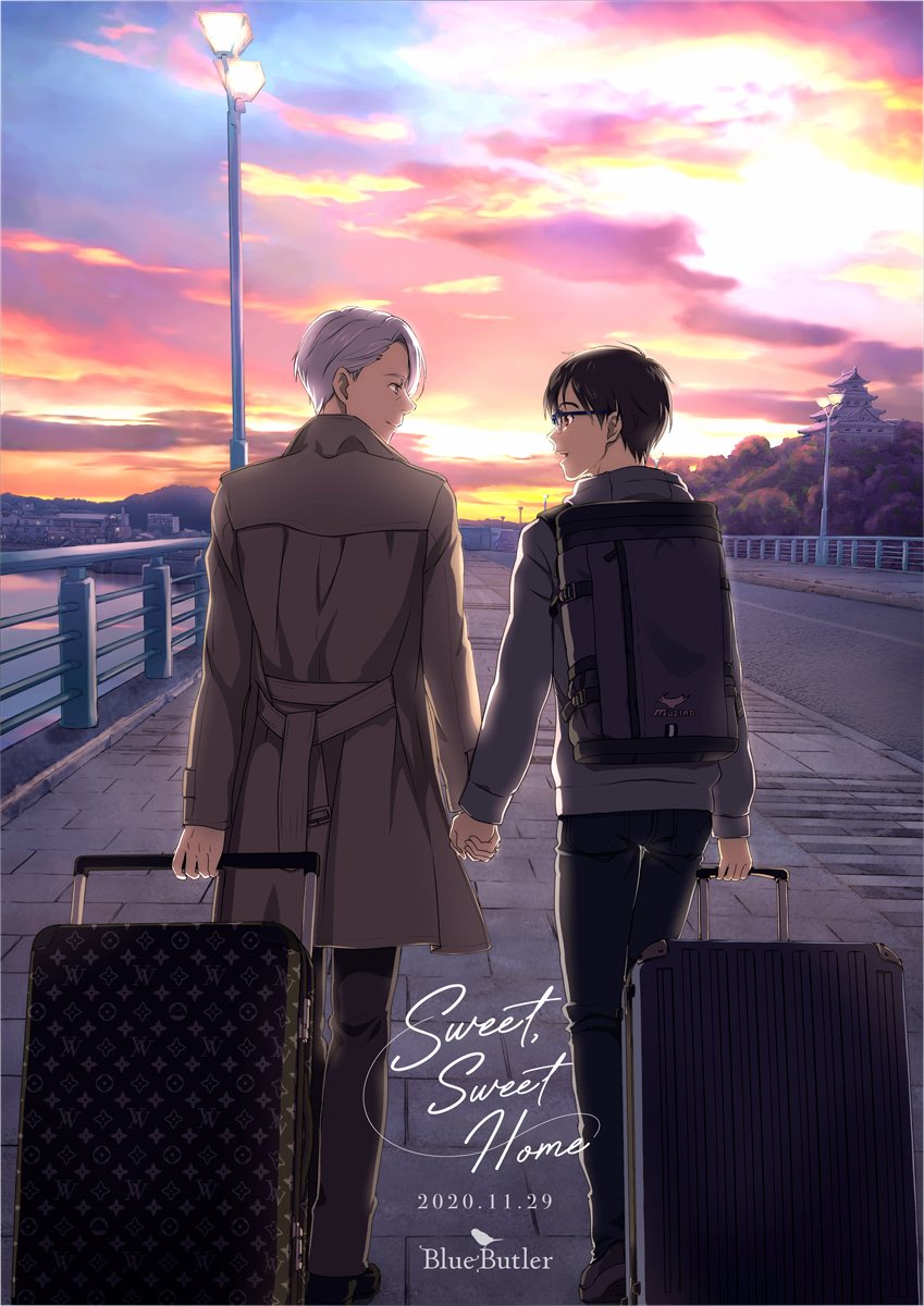 勝生勇利 ,ヴィクトル・ニキフォロフ 「せっかくなので再掲
去年のイベントのポスターでした 」|山野うずら❄️⛸抜け殻のイラスト