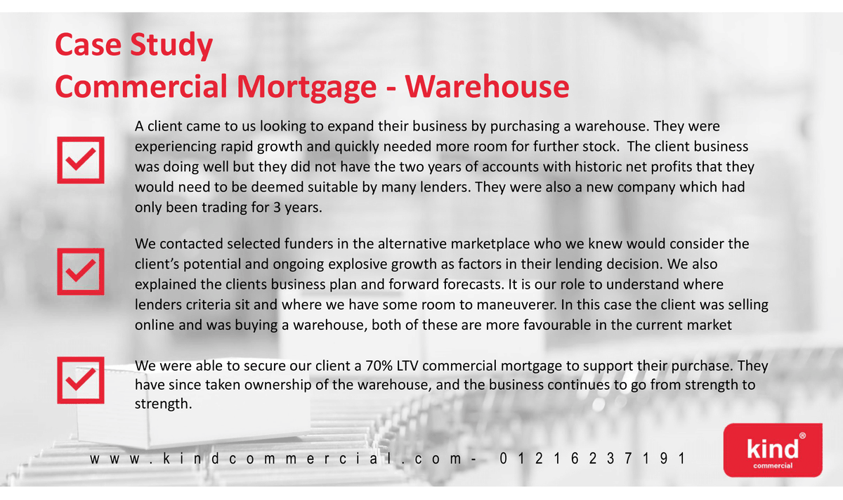 In this week's Case Study, find out how we helped a fast-growing business in a tricky situation to secure funding for a new warehouse.