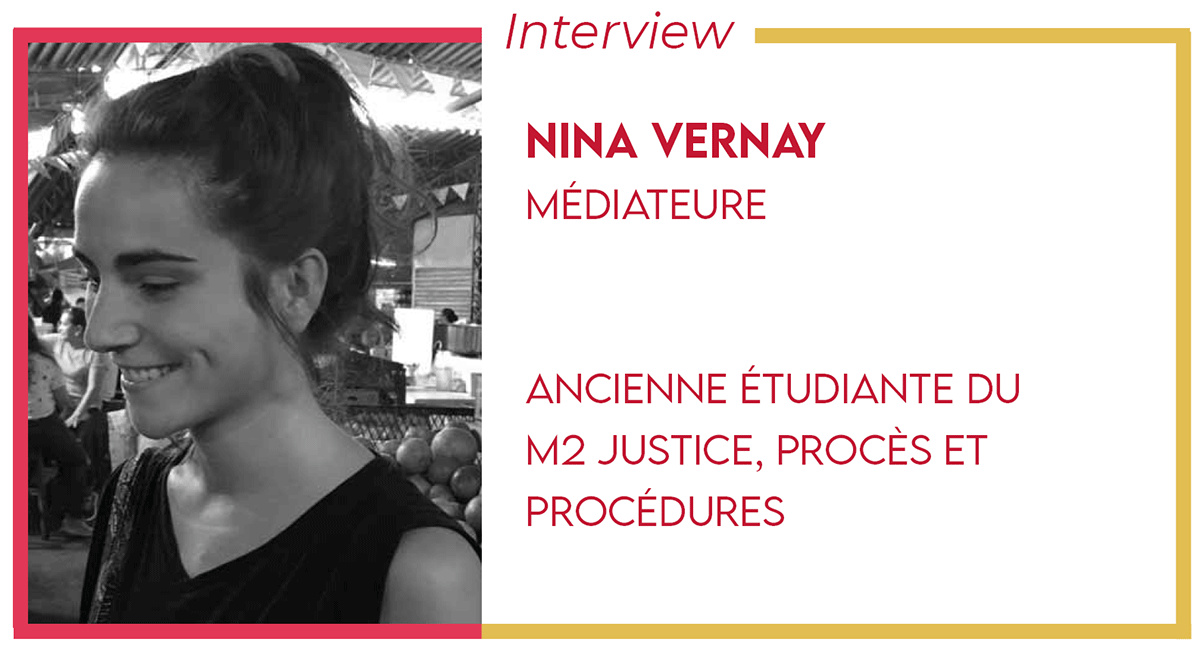 de_daubie's tweet photo. 🎙️ Nina Vernay, médiateure et ancienne étudiante de @de_daubie du M2 Justice, procès et procédures - #mediation a bien voulu répondre à nos questions. Découvrez son interview 👉https://t.co/YAzCouWbdU https://t.co/dPdyl73dXJ