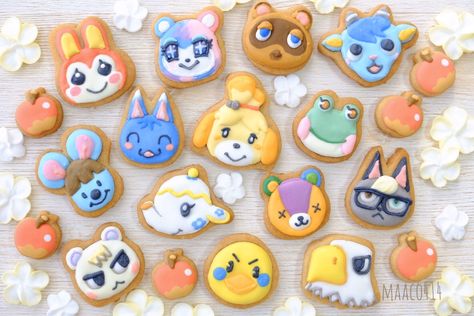 seokuva's tweet photo. animal crossing cookies 🍪🌿 https://t.co/mHp6gYKXDg