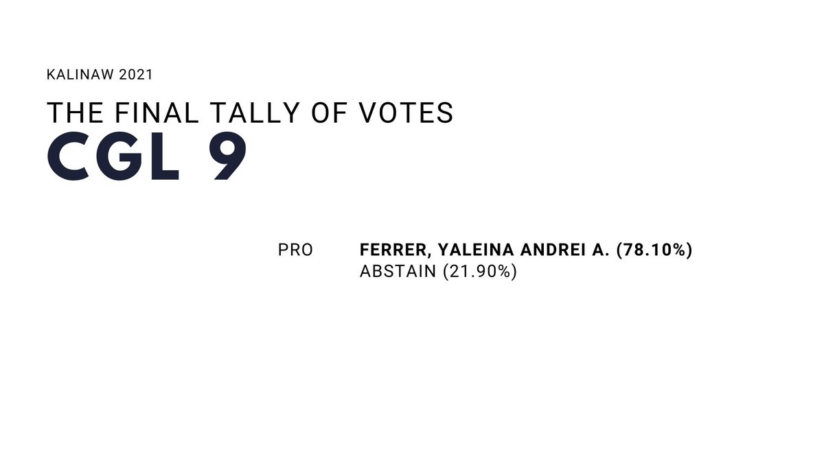 ssgcomelec's tweet image. Hey, Scientians!

The tally votes are now complete!

Here are your newly elected officers for CGL 9!

#Kalinaw2021