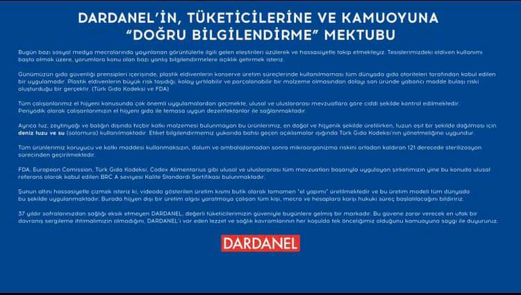 “Elle poşetleme” görüntüleri üzerinden, Dardanel’in yapmış olduğu açıklama üzerinden ufak bir “Case Study” çalışması yapalım mı? https://t.co/o9bIjumLbM