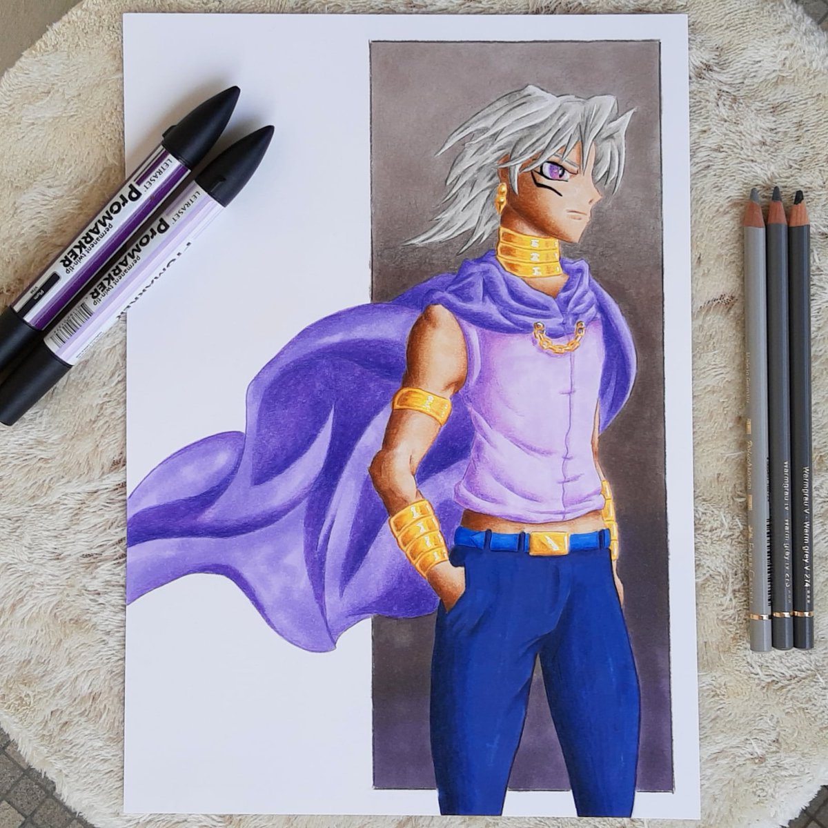 Tenefester's tweet image. J'ai re-regardé ce dessin animé de mon enfance, alors un petit dessin s'impose !

🃏 Marik du manga Yu-Gi-Oh
⏳ 15h

#fanart #yugioh #yugi #cardgames  #yugiohcards #yugiohcommunity #yugiohcollection #animeart #animeartist #mangaart #mangadrawing #promarkers #polychromos