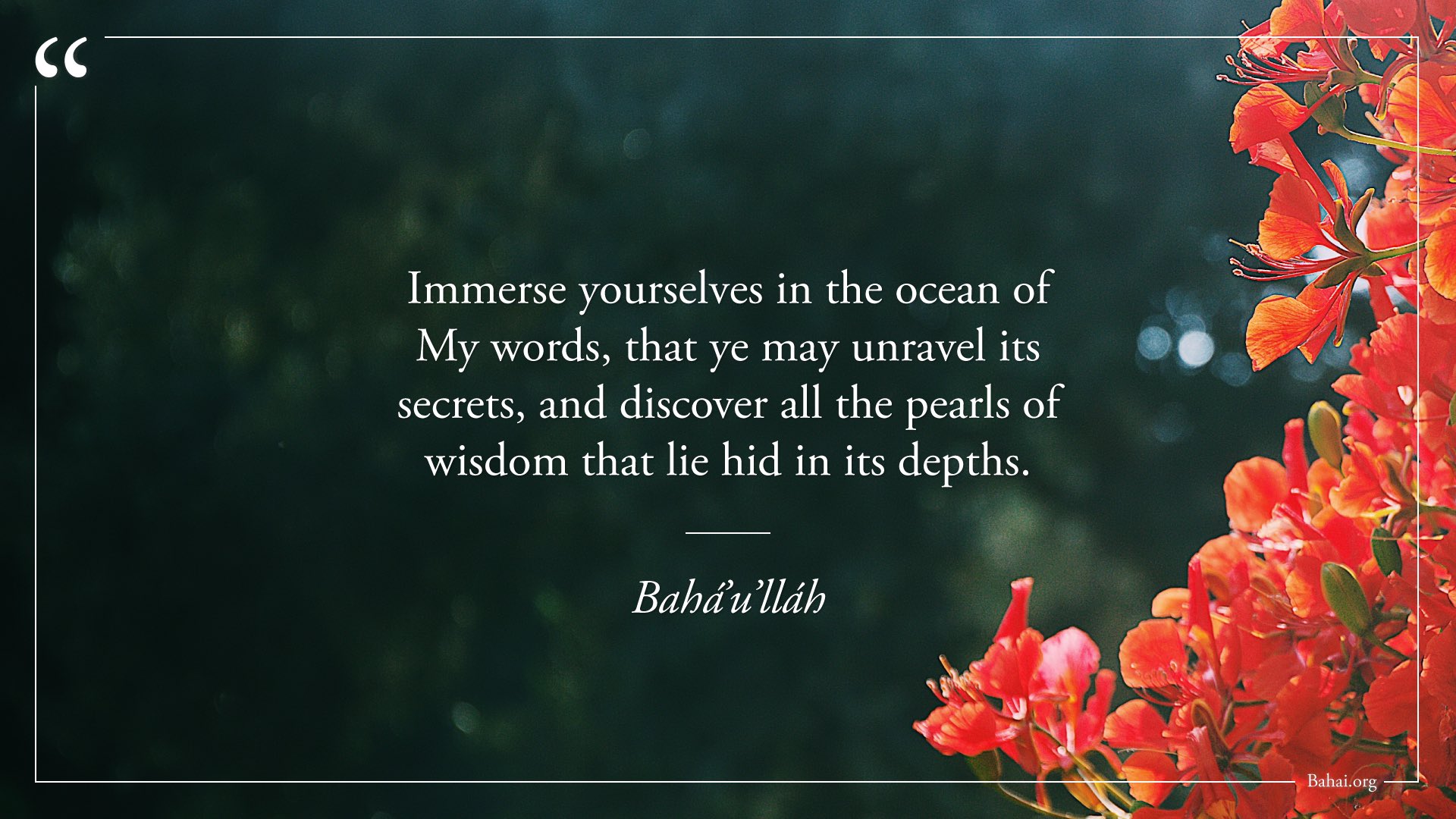 Ocean Bahai Quotes Abdu'l Baha Quote: When The Spiritually Minded Dive