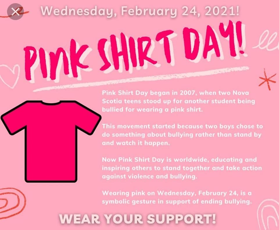 It's #pinkshirtday - wear pink, be kind, and #LiftEachOtherUp
