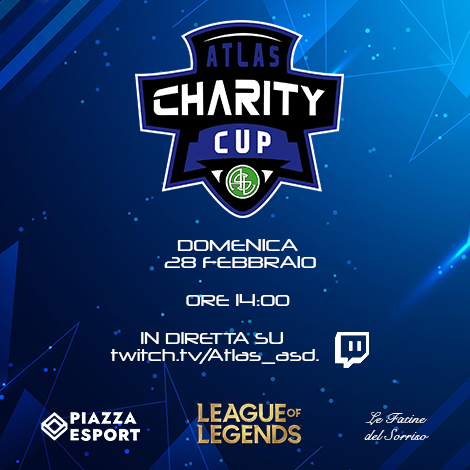 Il 28 Febbraio sostenete insieme a noi i bambini e le famiglie che vivono in ospedale. 

Alle 14:00 collegatevi a twitch.tv/atlas_asd per il torneo di beneficenza e sostenete il vostro team preferito!