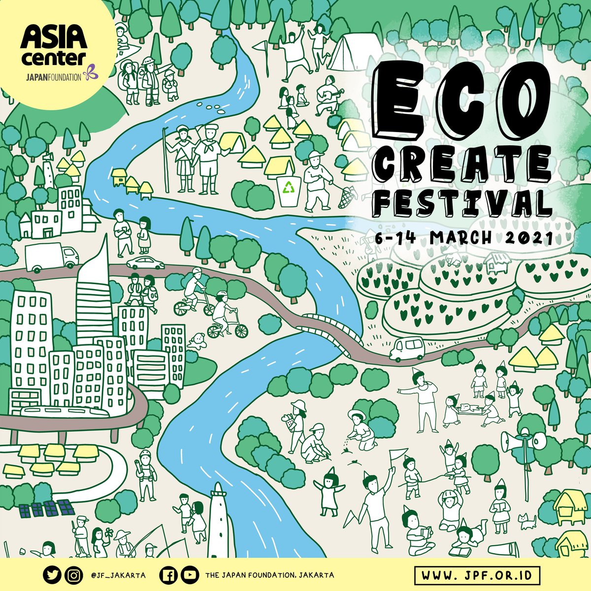 JF_Jakarta's tweet photo. Halo Sahabat JF!
.
The Japan Foundation, Jakarta, bersama dengan para alumni HANDs! Project dari Indonesia berkolaborasi untuk mengadakan EcoCreate Festival! Festival selama satu minggu yang didesain khusus untuk belajar tentang lingkungan dan isu-isu kebencanaan. https://t.co/uvQ75Bfs4E