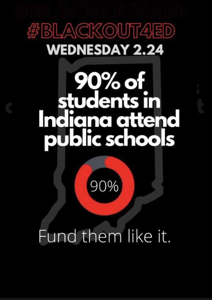 Wear your black today! Unite for teachers! Unite for students! Unite for public education!  #hseaspirit #RedForEd #Blackout4Ed <a href="/ISTAmembers/">Indiana State Teachers Association (ISTA)</a>