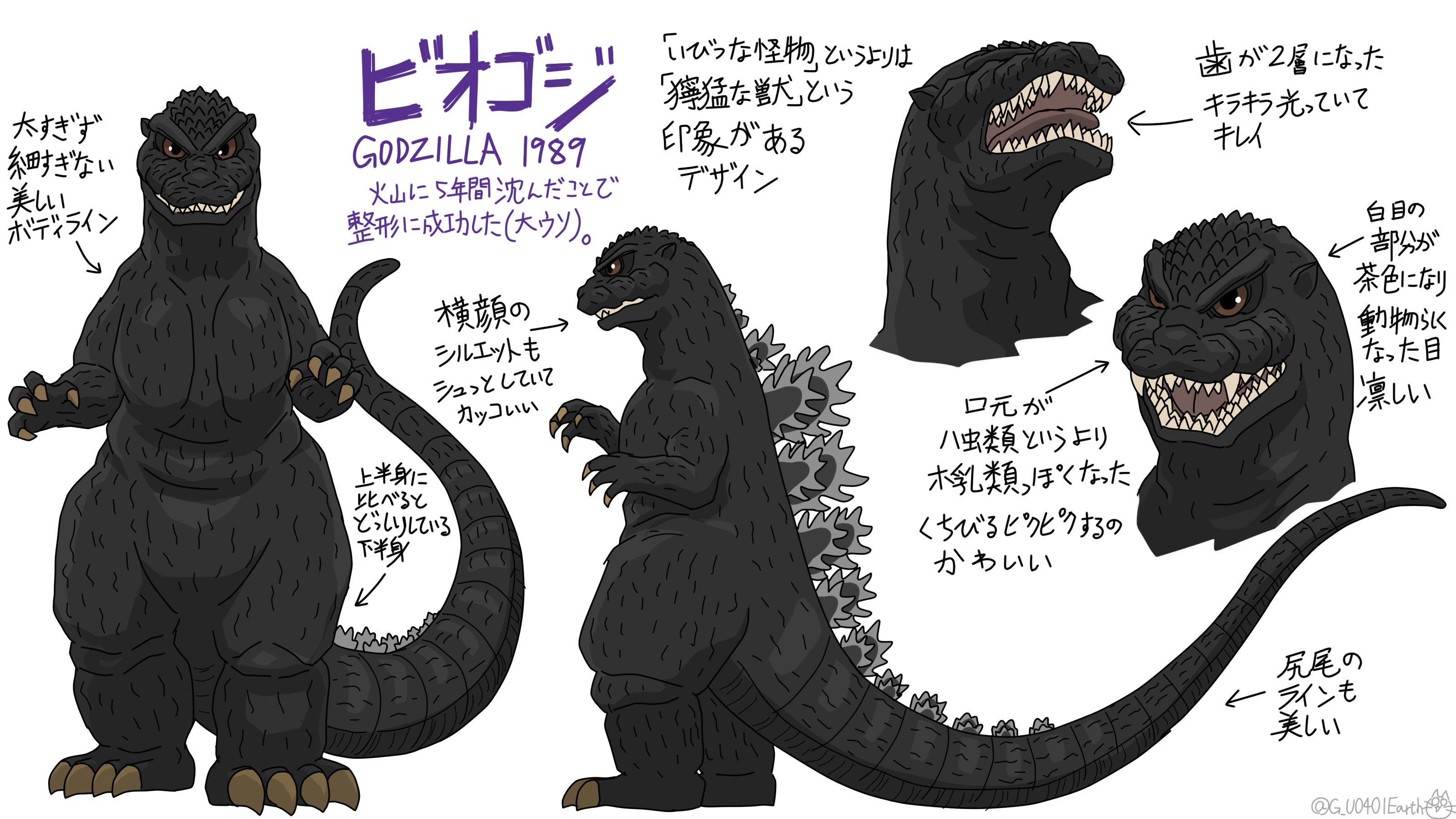 تويتر 猫怪獣ノラ على تويتر ゴジラのデフォルメイラスト練習 Vsシリーズのゴジラが 揃いました こうして書いていると同じ世界観の同じゴジラでもかなりデザインの遷移があることが分かって勉強になりますね 1 2 T Co Vr41io1bda