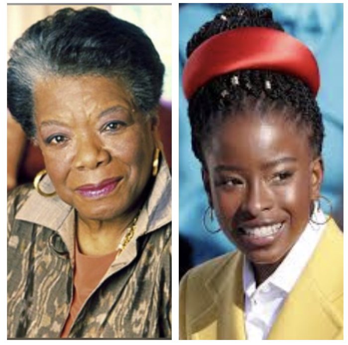 On the 24th day of #BHM we honor Dr. Maya Angelou (d. 2014) & Amanda Gorman. How it started...How it's going: Brilliant Poets. Beautiful minds. Extraordinary Storytellers. Activists. Be inspired... Angelou: #PhenomenalWoman #AndStillIRise; Gorman: #TheHillWeClimb  #FUBU @fabsefx