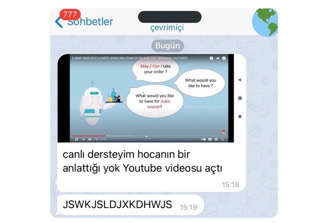 Bir lise öğrencinin bana atığı mesaj;

#TurkishStudentsLivesMatter