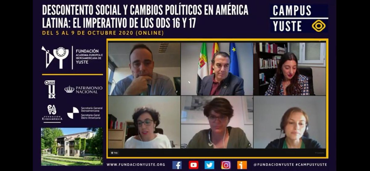 [Vídeo]Recordamos este curso que explicó la importancia de  poner en práctica las metas del #ODS16 que reivindica el papel de la justicia y las instituciones sólidas para asegurar sociedades pacíficas, justas e inclusivas en #AmericaLatina 

☑️bit.ly/3dIXWtM