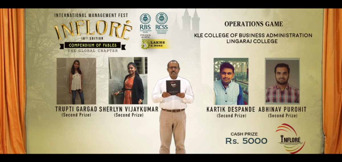CBALC_Official's tweet photo. Operations 2nd Place - Abhinav Purohit, Sherlyn Vijayakumar,Karthik Deshpande & Trupti Gargad.
Admaking 2nd Place - Viraj Hasbe.
Mobile Photography 1st Prize - Harshad Shah.
Congratulations all. Proud of you
.
#LifeAtKLECBALC #klecbalc #KLECBALCBBA #BBALife #inflore2021 https://t.co/7C4Z7VK6PV