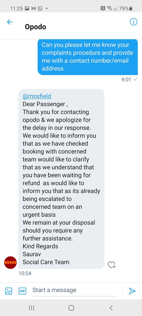 mnsfield's tweet photo. @opodo twice you have asked me to wait and totally ignored what I have asked and requested you for! You are just sending generic responses not reading what is being asked. Please can you provide what I'm asking for @CitizensAdvice @UK_CAA @FCDOtravelGovUK https://t.co/O471Ulleq5