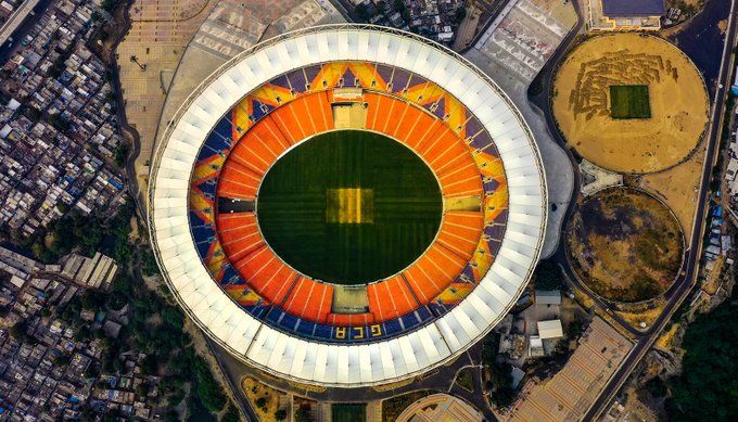 IND vs ENG 3rd Test: World's largest cricket stadium Narendra Modi Stadium has pavilions named 'Reliance End' and 'Adani End'.