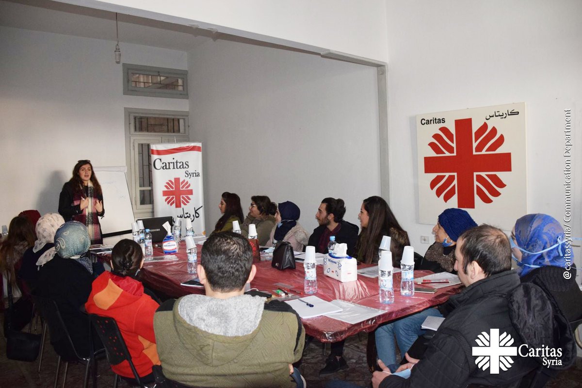 caritassyria's tweet image. Caritas Syria - Homs Office, started the Second Group of Applicants’ #Entrepreneurship Course for #SmallBusinessGrant, within the framework of #LivelihoodProject. Working over period of two weeks, the Course targeted six main Subjects on Entrepreneurship, Accounting, etc...