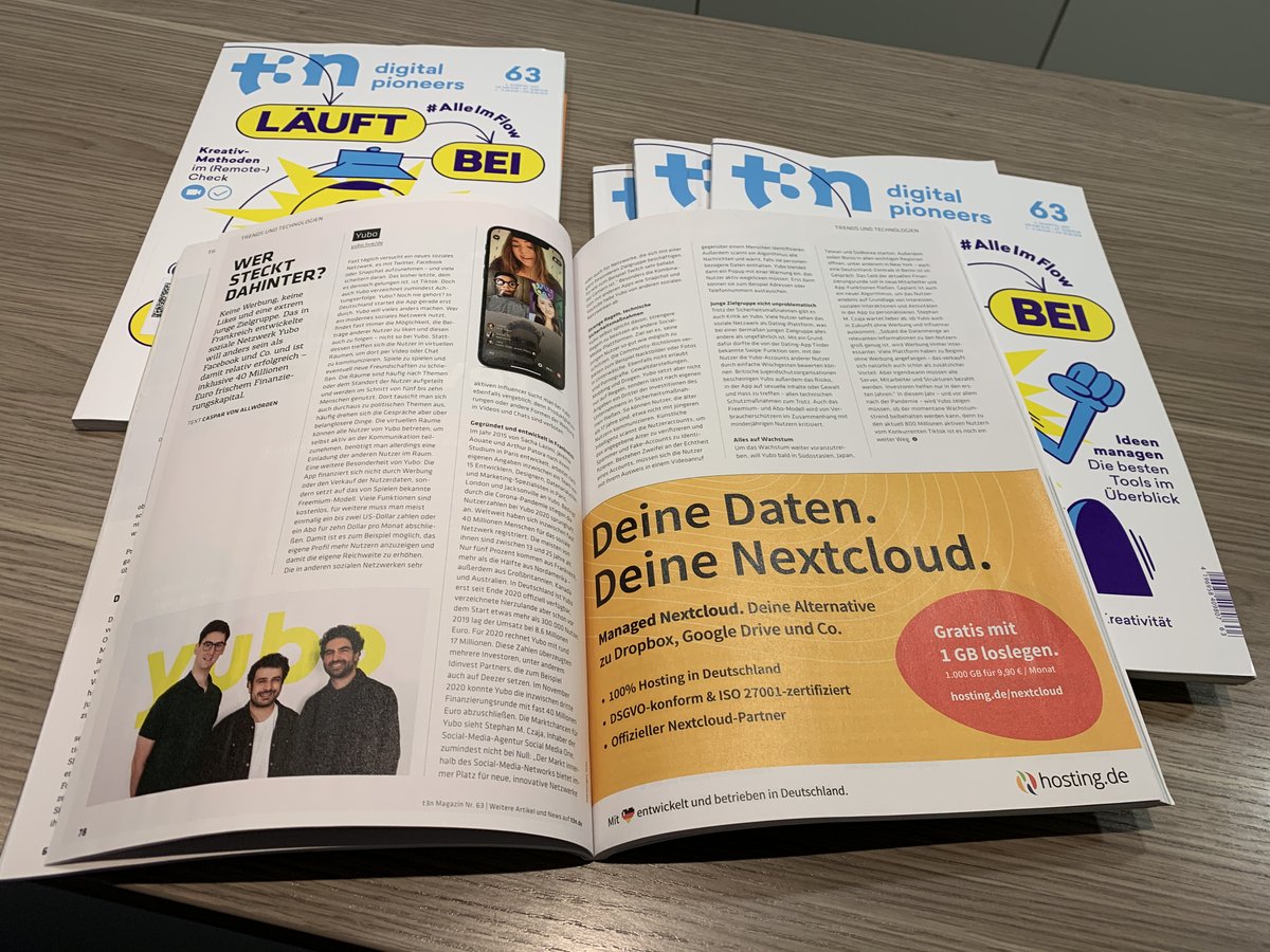 Unsere erste Managed Nextcloud Anzeige in der t3n 🤩🚀  <a href="/t3n/">t3n Magazin</a> @nextclouders #t3n #nextclouders