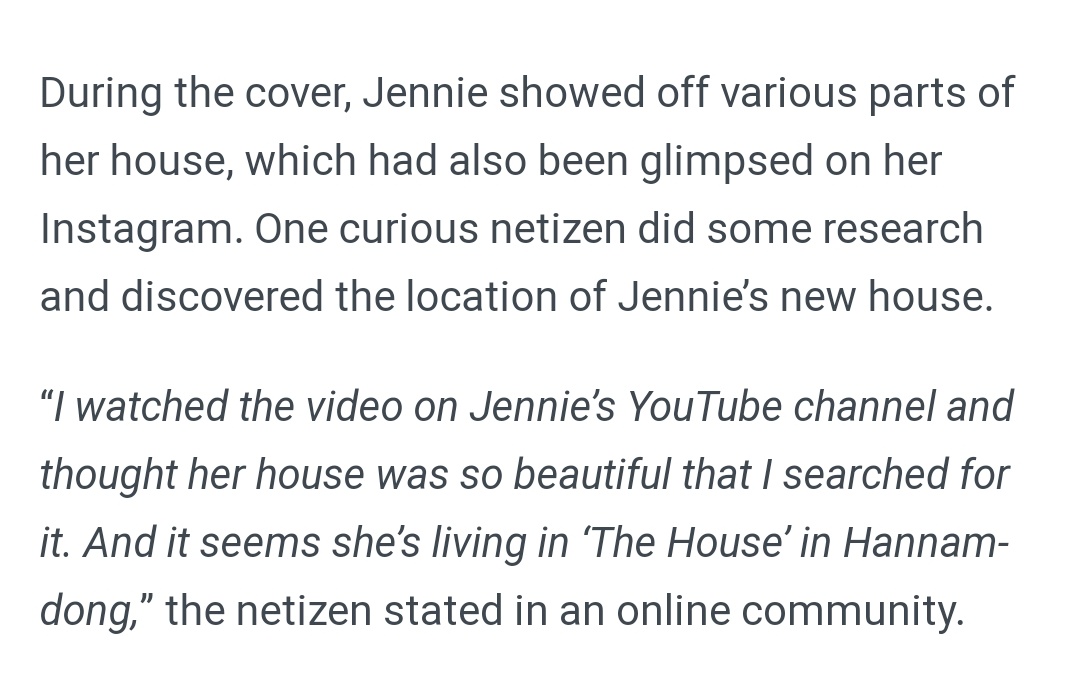 _fairyjen_'s tweet photo. Wait a minute...
Jennie's new house is at The Hill, Hannam-Dong just like Bts I think
 You can see that from her pictures (IG) and her YouTube video 
It's basically the same place where GD lives 
So they are like neighbors https://t.co/wkNVuNuS2i