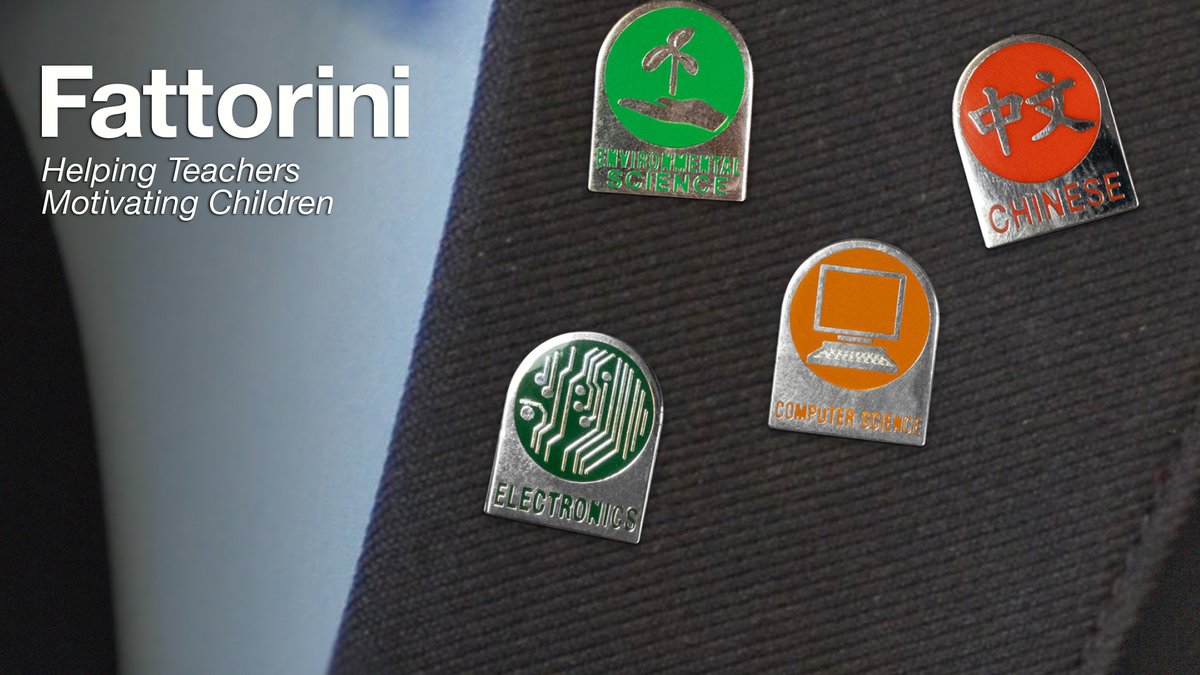 S13 Subject Badges
Metal &amp; Enamel 15x11mm with tie tack clutch fittings, available in 22 popular subjects, each assigned their own distinctive colour, with a polished silver finish.

#SchoolBadges #Badges #Schools #Motivation 

indd.adobe.com/view/dafeb980-…