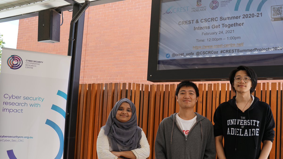_Chadni_'s tweet image. Had a wonderful get-together event with #CRESTSummerProjects2020 interns &amp;amp; supervisors @UniofAdelaide,working in #cybersecurity.Grateful to be part of 2 interesting projects 1 in #modelling #Security operational activities &amp;amp;other in helping #SOC @crest_uofa
#SouthAustralia(1/2)