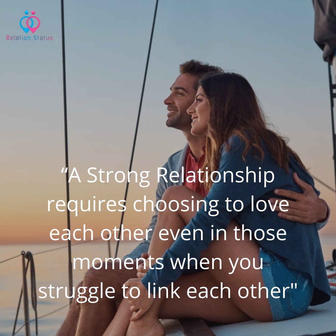 A strong relationship requires choosing to love each other even in those  moments when you struggle to link each other.\, image size:1080x1080