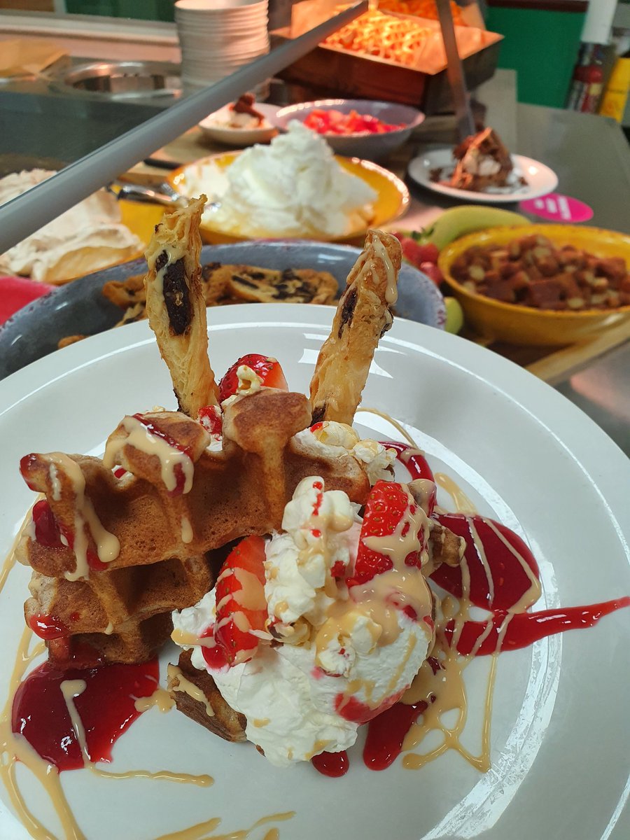 The kids are so excited over our waffle bar today #HolroydHowe