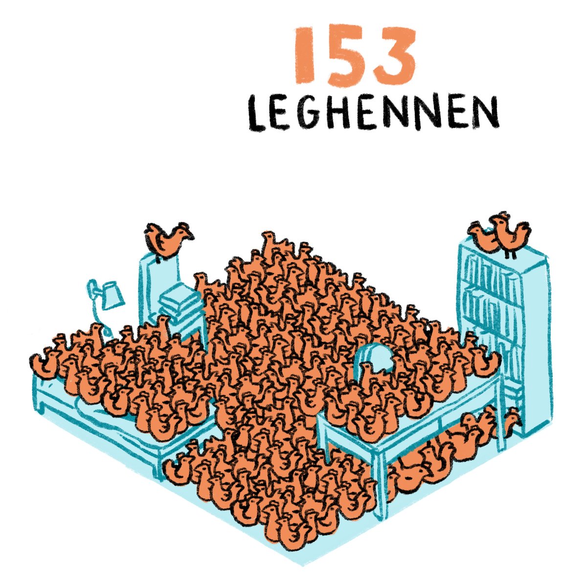 Hoeveel vee past er op een studentenkamer? Zie andere post voor beter-leven-dieren. De bio-industrie is een schande en veroorzaakt epidemieën. Stem 17 maart op een partij die 'm aan banden legt.