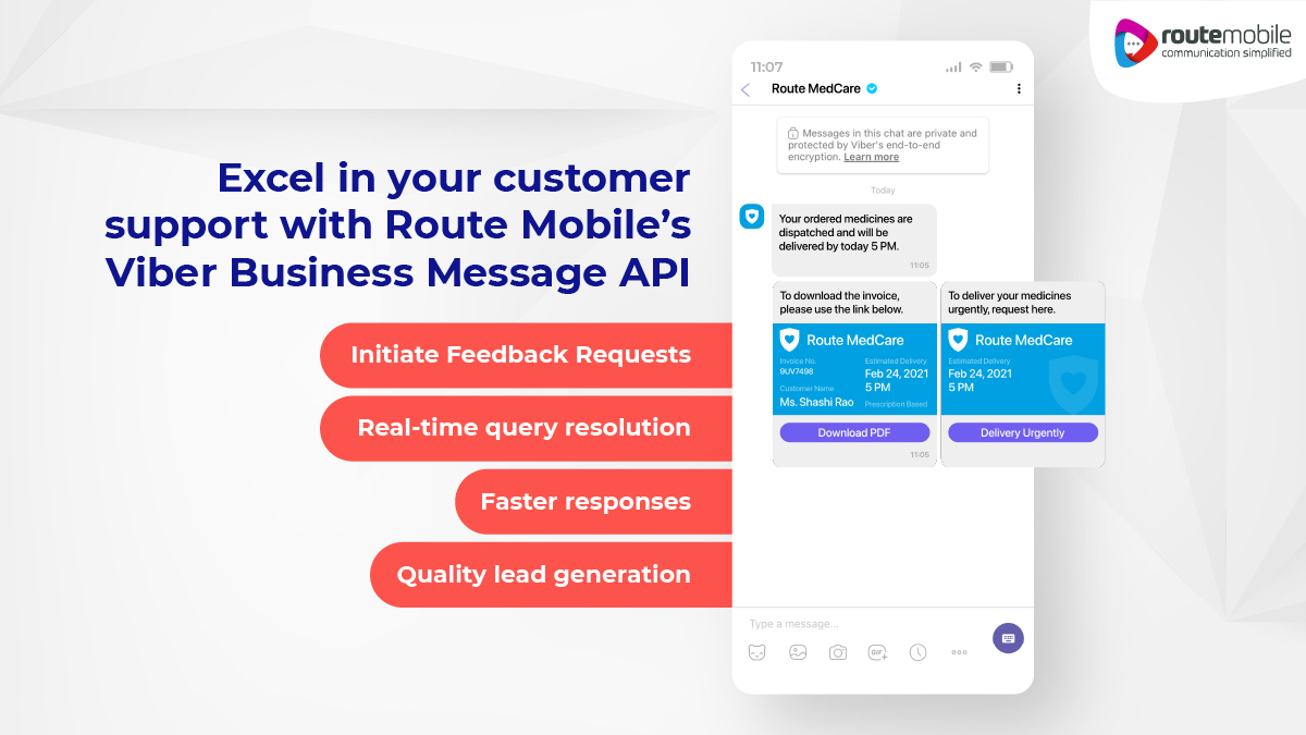 routemobile's tweet photo. Drive engagement and better communication by reaching out to your customers through a preferred OTT messaging platform.
Read more: https://t.co/7LVjaVa27u
#ViberBusinessMessages #ViberBusinessMessageAPI #OTTMessaging #CommunicationAPI #RouteitRight #RouteMobile https://t.co/wzNOHH16gG
